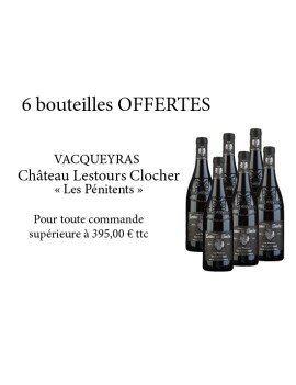OFFERT : 6 Bouteilles de Vacqueyras Château Lestours Clocher " Les Pénitents"